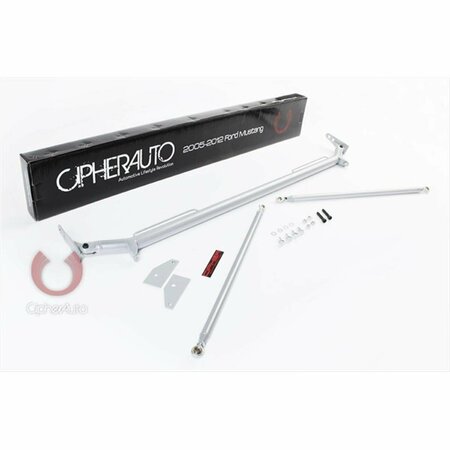 CIPHER Racing Harness Bar Silver Powder Coated, 2005-2012 Ford Mustang,  CI62021